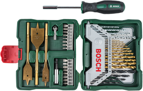 Bosch accessoires x-line 40-delige - titanium plus | boor- en schroefbitset | 40-delig - 2607017334
