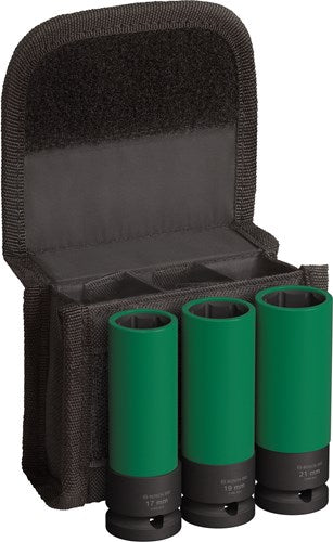 Afbeelding laden in galerijviewer, Bosch accessoires 3-delige doppenset | 85 mm, 17; 19; 21 mm 1 2 extra diep - 2608003033
