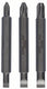 Bosch accessoires 3-delige dubbelbitset s 0,6x4,5, s 0,8x5,5, s 1,2x6,5; ph1, ph2, ph3; 60 mm 3st - 2607001746