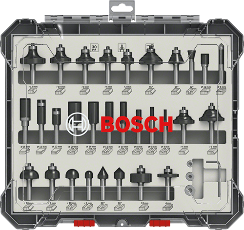 Afbeelding laden in galerijviewer, Bosch accessoires bosch professional 30-delige frezenset met 6mm schacht - 2607017474
