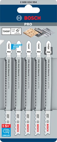 Afbeelding laden in galerijviewer, Bosch accessoires 5x progressor voor hout en metaal decoupeerzaagblad t345xf - 2608634994
