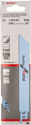 Afbeelding laden in galerijviewer, Bosch accessoires 5x reciprozaagblad flexible voor metaal s922af - 2608656013

