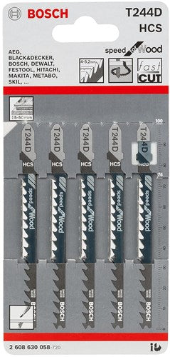 Afbeelding laden in galerijviewer, Bosch accessoires 5x speed voor hout decoupeerzaagblad t244d - 2608630058
