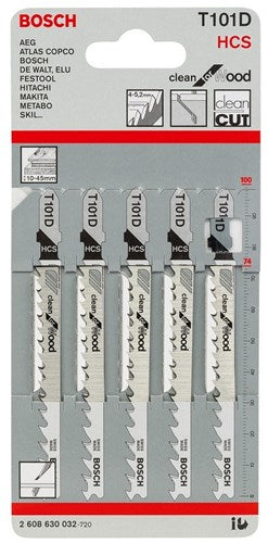Afbeelding laden in galerijviewer, Bosch accessoires decoupeerzaagblad t 101 d clean for wood 5st - 2608630032
