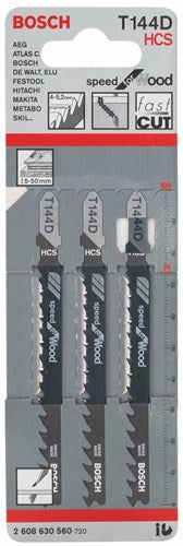 Afbeelding laden in galerijviewer, Bosch accessoires decoupeerzaagblad t 144 d speed for wood 3st - 2608630560
