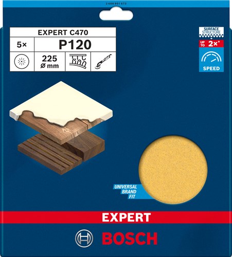 Afbeelding laden in galerijviewer, Bosch accessoires bosch accessories 2608901673 schuurpapier voor wand- en plafondschuurmachine korrelgrootte (num) 120 (ø) 225 mm 5 stuk(
