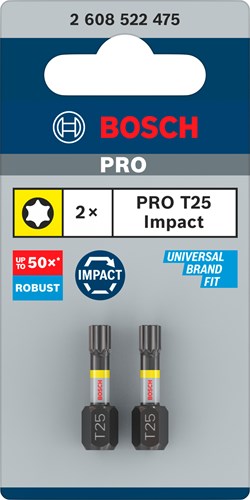Afbeelding laden in galerijviewer, Bosch accessoires impact control t25 25mm | 2 stuks - 2608522475
