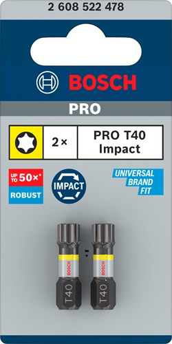 Afbeelding laden in galerijviewer, Bosch accessoires impact control t40 25mm | 2 stuks - 2608522478

