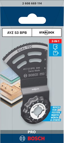 Afbeelding laden in galerijviewer, Bosch accessoires pro ayz 53 bpb multitool zaagblad | 53 x 40 mm - 2608669114
