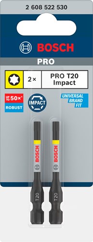Afbeelding laden in galerijviewer, Bosch accessoires pro torx slagschroefbit | t20 | 55 mm | 2 stuks - 2608522530
