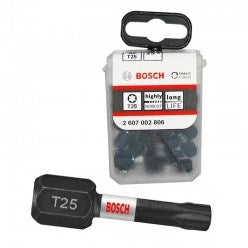 Afbeelding laden in galerijviewer, Bosch accessoires schroevendraaierbit | tictac box | 25x impact t25 25mm - 2607002806
