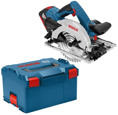 Afbeelding laden in galerijviewer, Bosch blauw gks 18v-57 g professional accu cirkelzaag | 5.0ah li-ion | in l-boxx - 06016a2100
