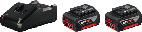 Bosch blauw starterset 18v met 2 accu's 18v 4.0ah + lader gal 18 v-40 - 1600a019s0