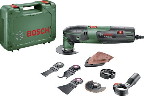 Bosch groen pmf 220 ce multitool in koffer incl. accessoiresset - 220w - 0603102001