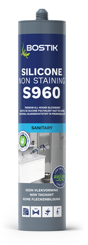 Bostik s960 silicone non staining | 310 ml | zwart (12 stuks) - 30620944