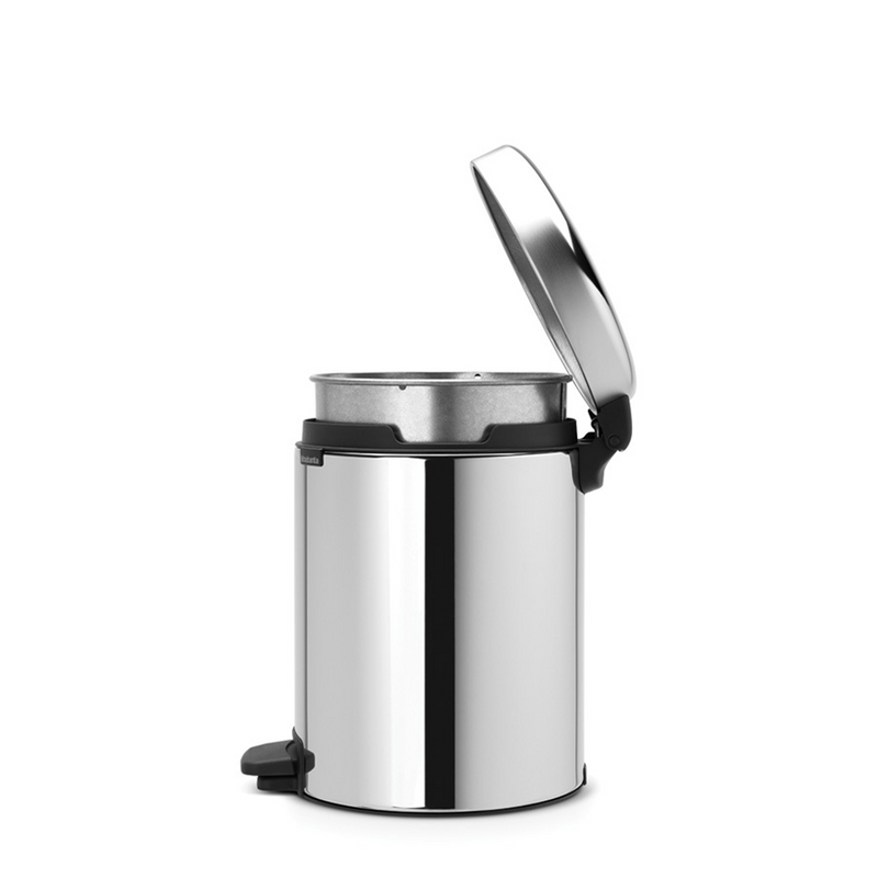 Afbeelding laden in galerijviewer, Abi brabantia pedaalemmer newicon 5 liter brilliant steel metalen binnenemmer
