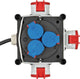 Brennenstuhl compacte rubberen stroomverdeler bsv 3 ls e 16 2 ip44 1 meter stekkerdoos (zwart, 3x geaard, 3x cee)
