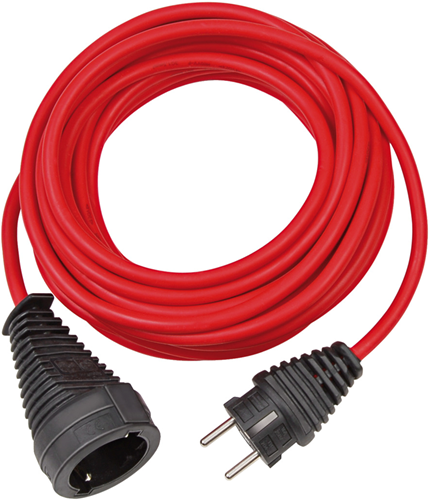 Brennenstuhl kwaliteits kunststof verlengsnoer | 10m | rood | h05vv-f 3g1,5 fr - 1167464