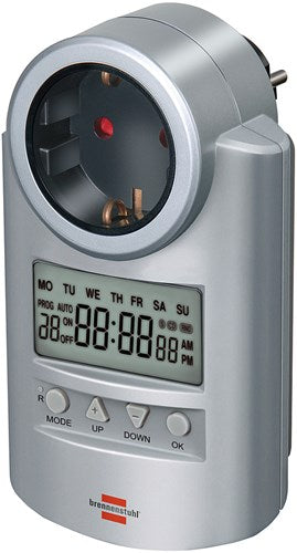 Brennenstuhl weekschakelklok primera-line dt ip44 zilver