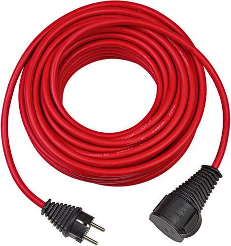 Brennenstuhl verlengkabel voor bouwplaatsen, ip 44, 25 m, rood