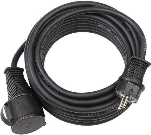 Brennenstuhl verlengkabel voor bouwplaatsen, ip44 (25 m kabel, h07rn-f 3g2,5, voor buiten en gebruik op bouwplaatsen), zwart