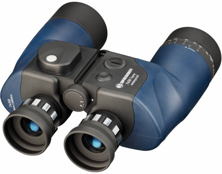 Afbeelding laden in galerijviewer, Bresser Topas 7x50 verrekijker Kompas blauw
