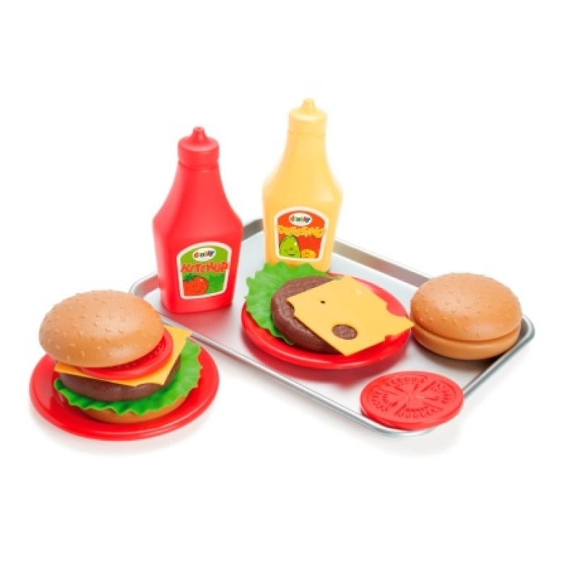 Afbeelding laden in galerijviewer, Dantoy broodje hamburger speelset (17-delig)
