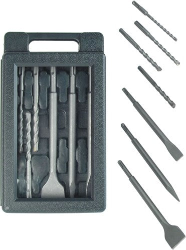 Brüder mannesmann boor- en beitelset 7 dlg sds+ (hobby) - 12586