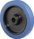Bs rollen reserve-wiel | wiel-d. 125 mm draagvermogen 140 kg | rubber blauw | as-d. 15 mm naaflengte 50 mm | 1 stuk - b61.125 b61.125