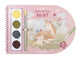 Little dutch verfboek fairy garden - knutselboek tekenen en schilderen, incl kwast en 4 kleuren verf - peuter kleuter - vakantieboek - speelgoed 3 jaar