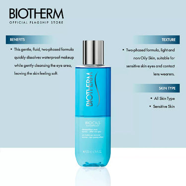 Biotherm waterproof make-up entferner biocils fles 100ml dames