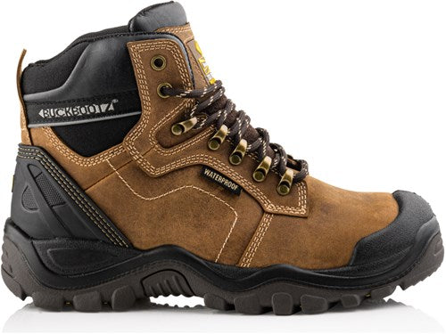 Afbeelding laden in galerijviewer, Buckbootz werkschoen bsh009 hoog s3 + kn | bruin bsh009br | maat 41 - 00.176.033.41
