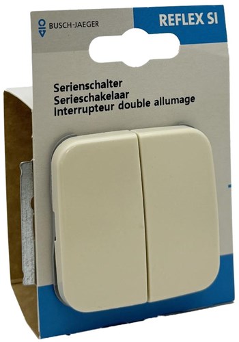 Afbeelding laden in galerijviewer, Busch jaeger creme serieschakelaar + wip - 4695030
