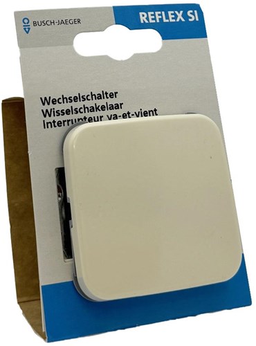 Afbeelding laden in galerijviewer, Busch jaeger creme wisselschakelaar + wip - 4695020
