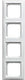 Busch jaeger wit 4 voudig afdekraam - 4694140