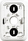 Busch jaeger wit montageplaat 2-voudig wcd - 4693250