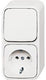Busch jaeger wit opbouw combinatie wissel ra - 4693210