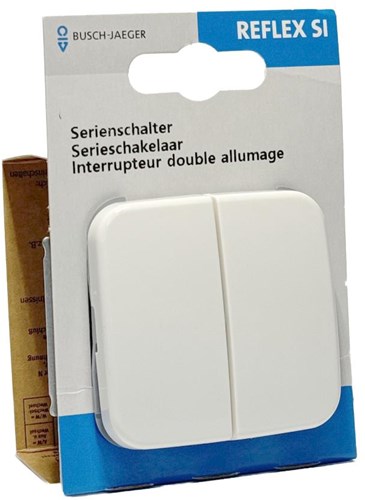 Afbeelding laden in galerijviewer, Busch jaeger wit serieschakelaar + wip - 4695530
