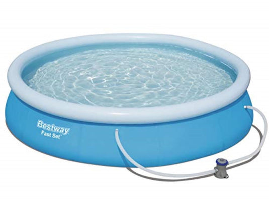 Bestway fastset zwembad 457x84cm + pomp 12 volt