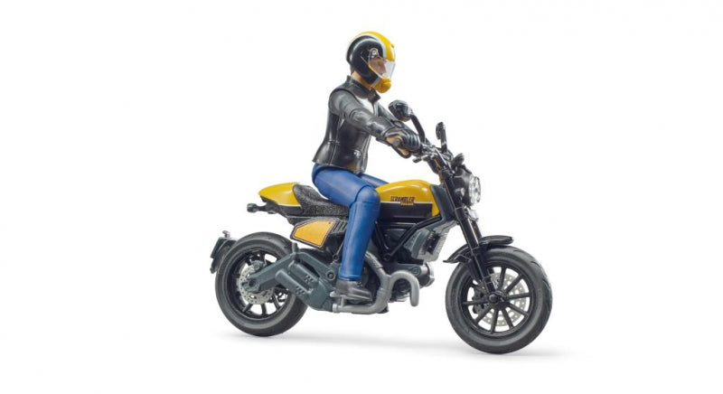 Afbeelding laden in galerijviewer, Bruder bworld scrambler ducati met speelfiguur
