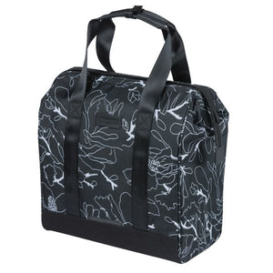 Basil fietsshopper grand flower mik 23l 12 x 35 x 35 cm - zwart