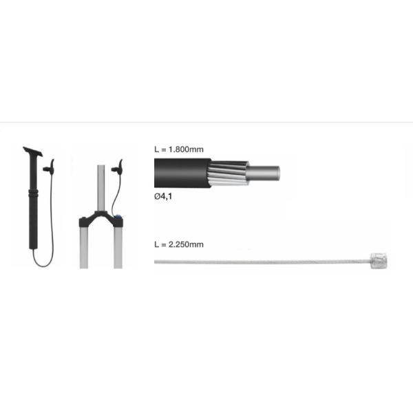 Afbeelding laden in galerijviewer, ELVEDES Kabelset voor dropper zadelpen remote lock-out
