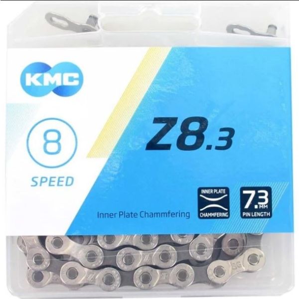 Afbeelding laden in galerijviewer, BZ08NG114 KMC Fietsketting 6 7 8-speed Zilver Grijs
