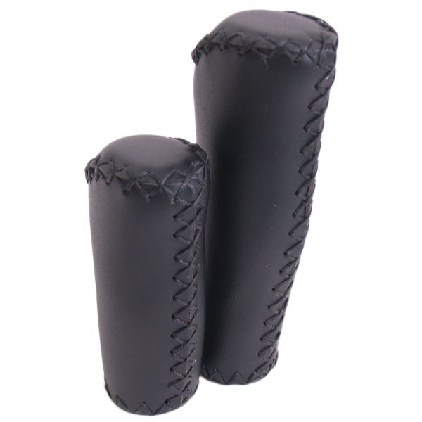 Afbeelding laden in galerijviewer, De Edge Leather Grip - Ergonomisch Lederen Handvatset - 135mm 92mm - Zwart
