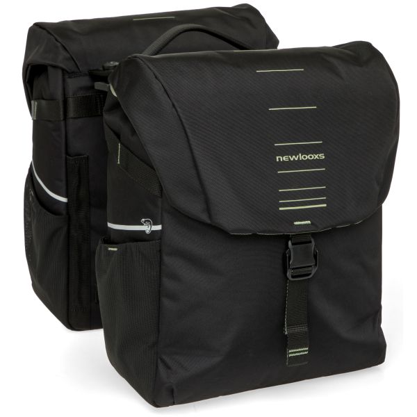 Afbeelding laden in galerijviewer, Newlooxs tas new looxs vigo dubbel | zwart groen | mik 2.0 | 40l
