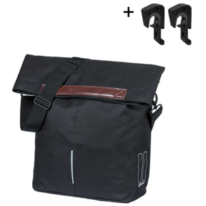 Basil fietsshopper city mik hooks 14-16l 13 x 29 x 31 cm - zwart