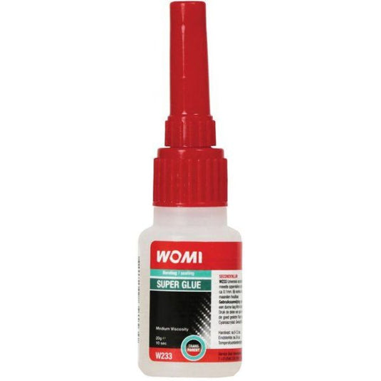 Womi w223 secondelijm – 20 g transparant – sneldrogend – sterke hechting – multifunctionele reparatielijm