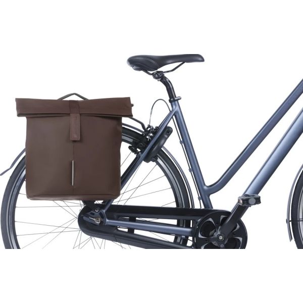 Afbeelding laden in galerijviewer, Basil dubbele fietstas city mik 28-32 liter - roasted brown
