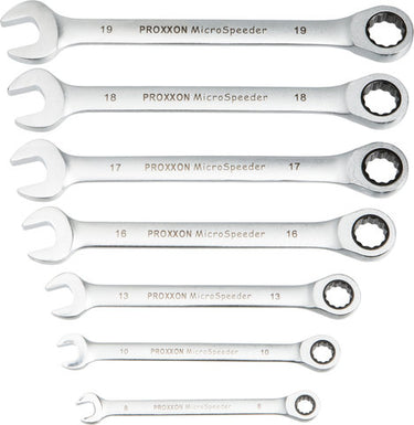 Proxxon microspeeder combination wrench set, 7 pieces, standard version