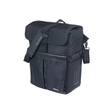 Basil fietsschoudertas move mik hooks zwart met helmvak |15l